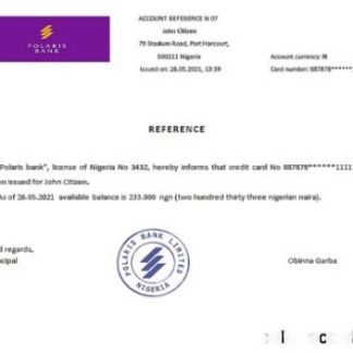 Nigeria Polaris bank reference download template file
