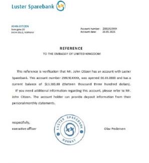 Norway Luster Sparebank reference download template file