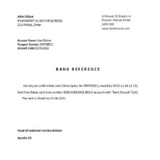 Oman Muscat closure reference download template file