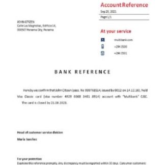 Panama Multibank closure reference download template file