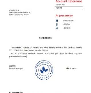 Panama Multibank reference download template file
