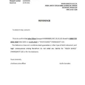 Paraguay Vision closure reference download template file