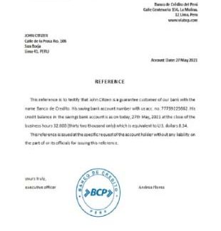 Peru Banco de Credito reference download template file