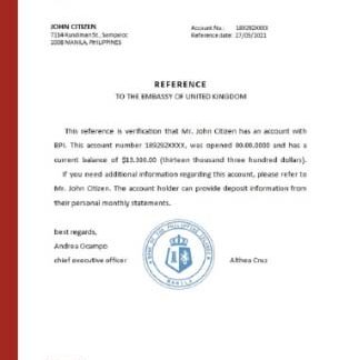 Philippines BPI reference download template file