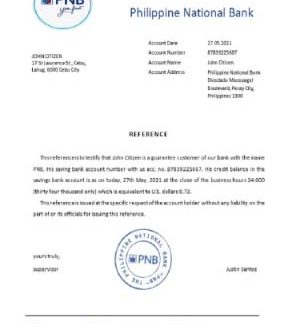 Philippines PNB reference download template file
