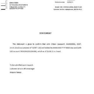 Philippines UCPB closure reference download template file