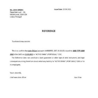 Portugal Activobank closure reference download template file