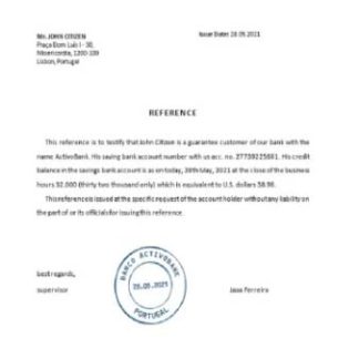 Portugal Activobank reference download template file