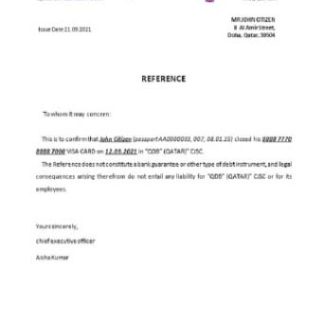 Qatar Development bank closure reference download template file