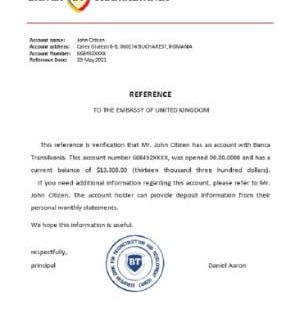 Romania Banca Transilvania reference download template file
