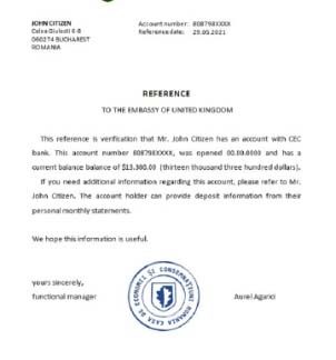 Romania CEC Bank reference download template file