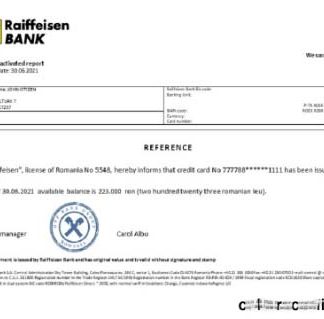Romania Raiffeisen reference download template file