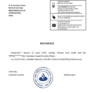 Spain Santander reference download template file