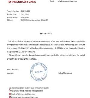 Turkmenistan Turkmenbashi reference download template file