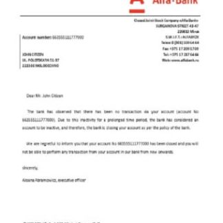 Belarus Alfa closure reference download template file