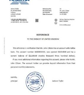 United Kingdom Halifax closure reference download template file