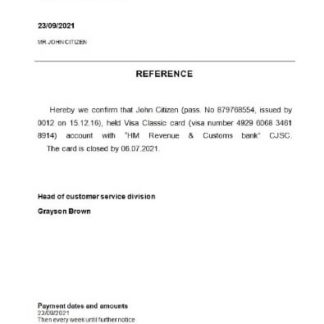 United Kingdom Halifax reference download template file