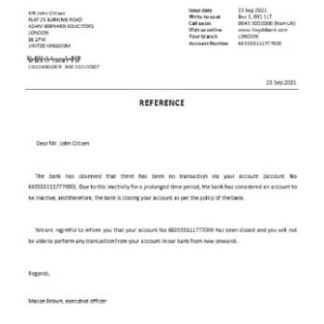 United Kingdom LHV closure reference download template file