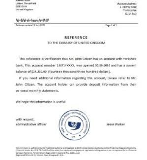 United Kingdom Yorkshire bank closure reference download template file