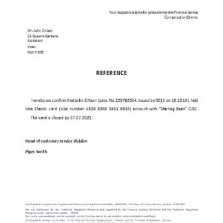 United Kingdom Yorkshire bank reference download template file