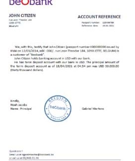 Belgium Beobank reference download template file