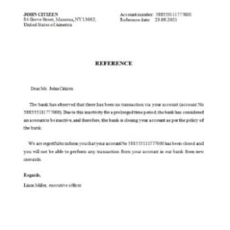 USA 5Point Bank closure reference download template file