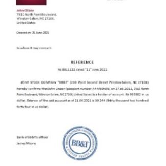 USA BB&T reference download template file