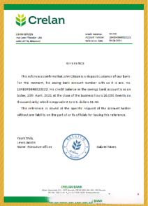 Belgium Crelan reference download template file