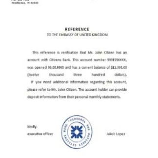 USA Citizens Bank reference download template file