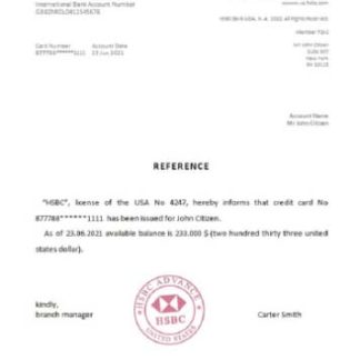USA HSBC reference download template file