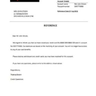 USA Nab closure reference download template file