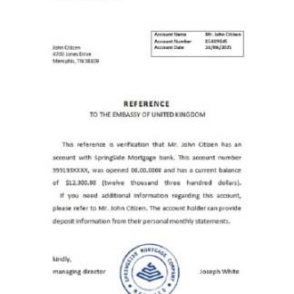 USA Springside Mortgage reference download template file