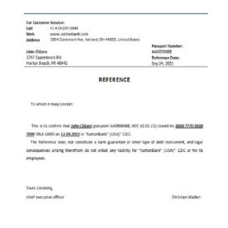 USA Sutton closure reference download template file