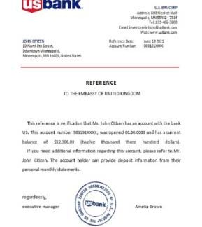 USA U.S. Bankcorp reference download template file
