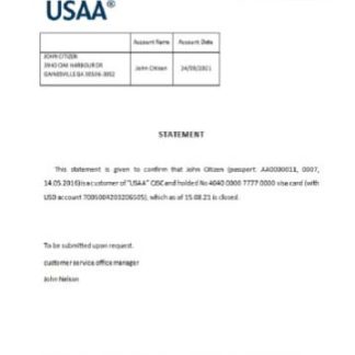 USA USAA closure reference download template file
