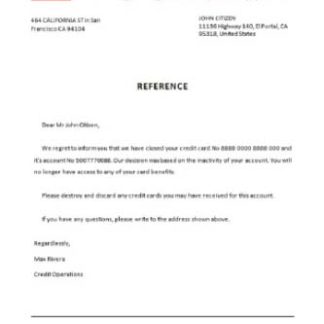 USA Wells Fargo Bank closure reference download template file