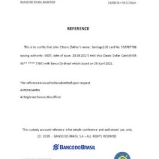 Brazil Banco do Brasil closure reference download template file