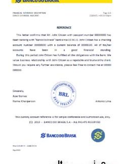 Brazil Banco do Brasil reference download template file
