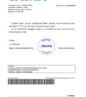 Brazil Caixabank reference download template file