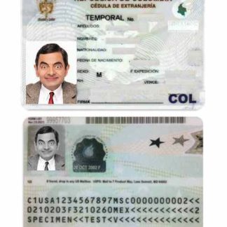 Colombia Residence Permit Download Template File