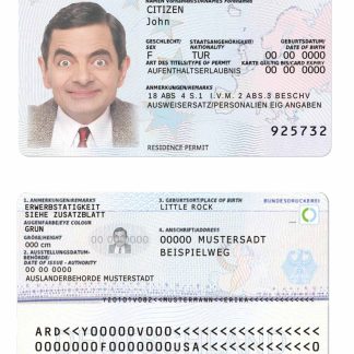 Germany Residence Permit 2011 v1 Download Template File