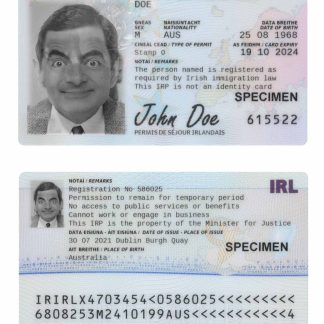 Ireland Residence Permit 2021 Download Template File