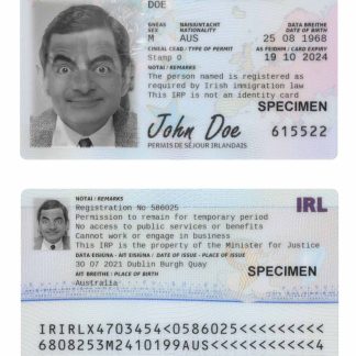 Ireland Residence Permit 2021 Download Template File