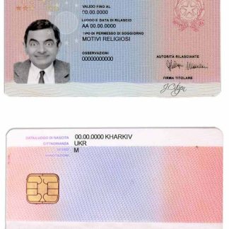 Italy Resident Permit Card v1 Download Template File