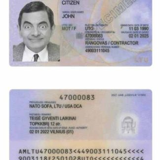 Lithuania Residence Card 2022 Download Template File