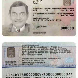 Netherland Residence Card Download Template File