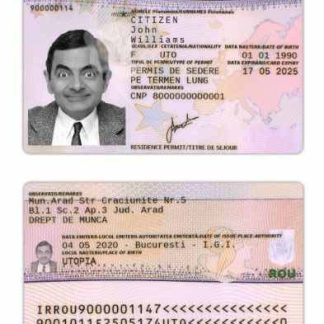 Romania Residence Permit Download Template File