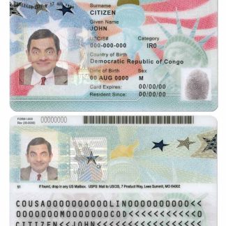 USA Green Card Permanent Resident Card 2020 Download Template File