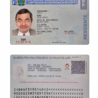 Brazil Residence Card 2022 Download Template File