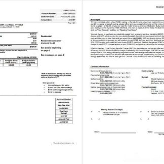 USA RG&E utility bill template in Word and PDF format (2 pages) 1 2 download template file